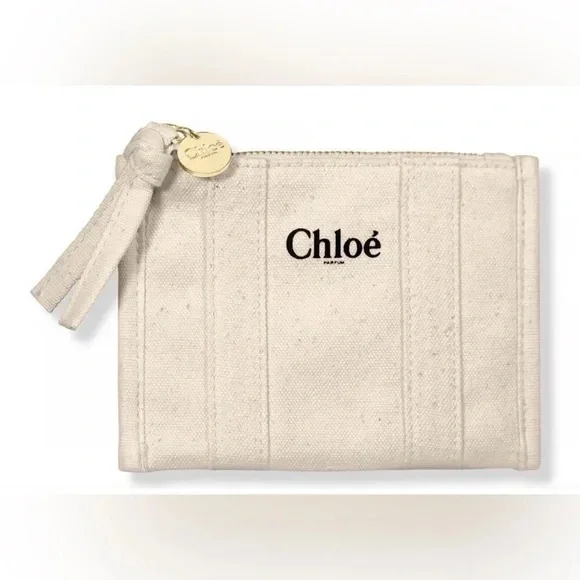 CHLOE Cream Quilted Cosmetic Bag - Picture 3 of 6